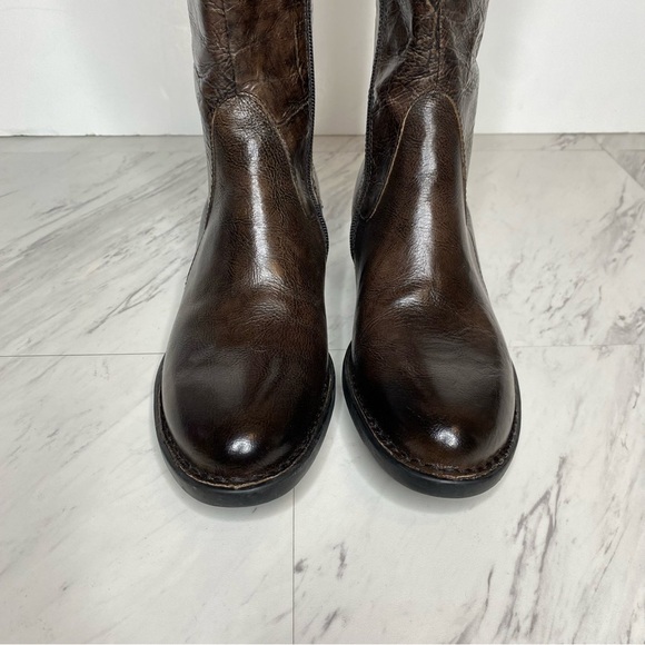 Born Gibb Knee High Wide Calf Brown Leather Boot 7 1/2 M - Picture 12 of 16